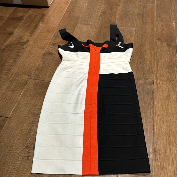 Hervé Léger bandage color lock mini dress M - Picture 3 of 5